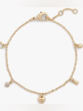NWT Gold Tone Coach Bracelet w/ Dust Bag